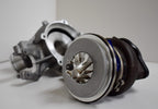 A close up of the disassembled turbo