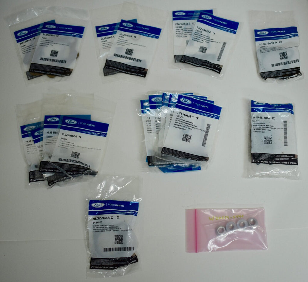 A table with many different types of hardware.