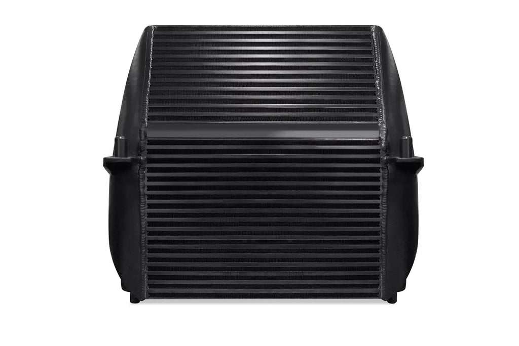 A black radiator is shown on the side of a car.