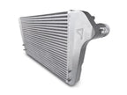 A close up of the side of a car radiator