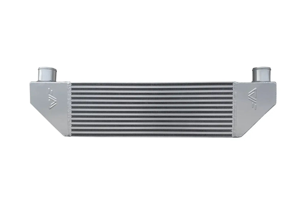A silver radiator is shown with two black lines.