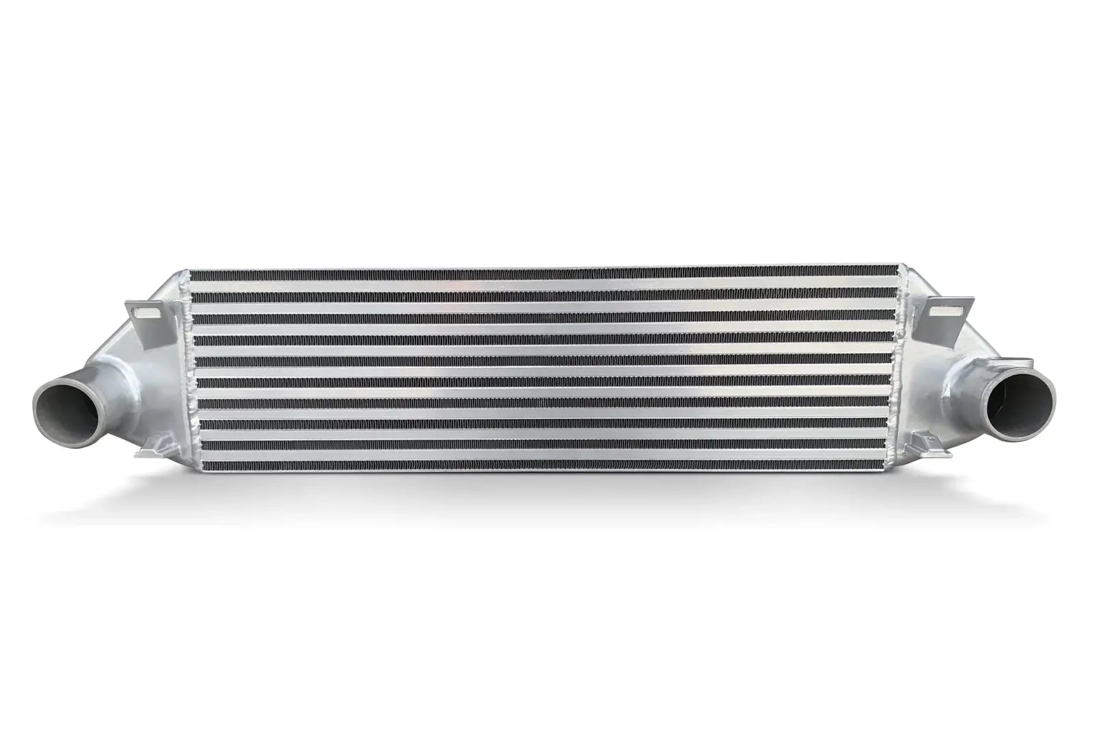 A close up of the side of a car radiator