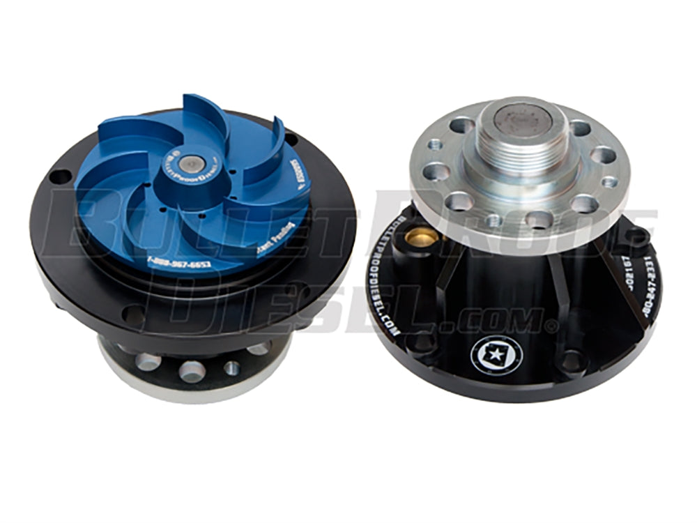 A couple of water pumps are sitting next to each other