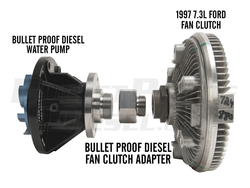 A diagram of the bullet proof diesel fan clutch