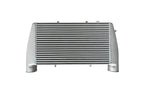 A silver radiator with two air vents on the side.