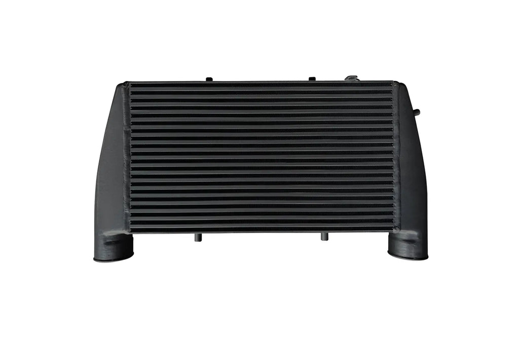 A black radiator is shown with the top of it.