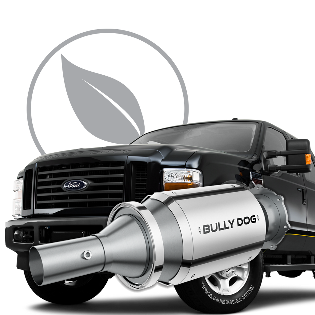 A truck with the exhaust system of a car.