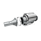 A picture of an exploded view of the bullet gun.