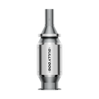 A silver metal pipe with the word " bullets ".