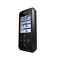 Device displaying battery voltage and coolant temperature.