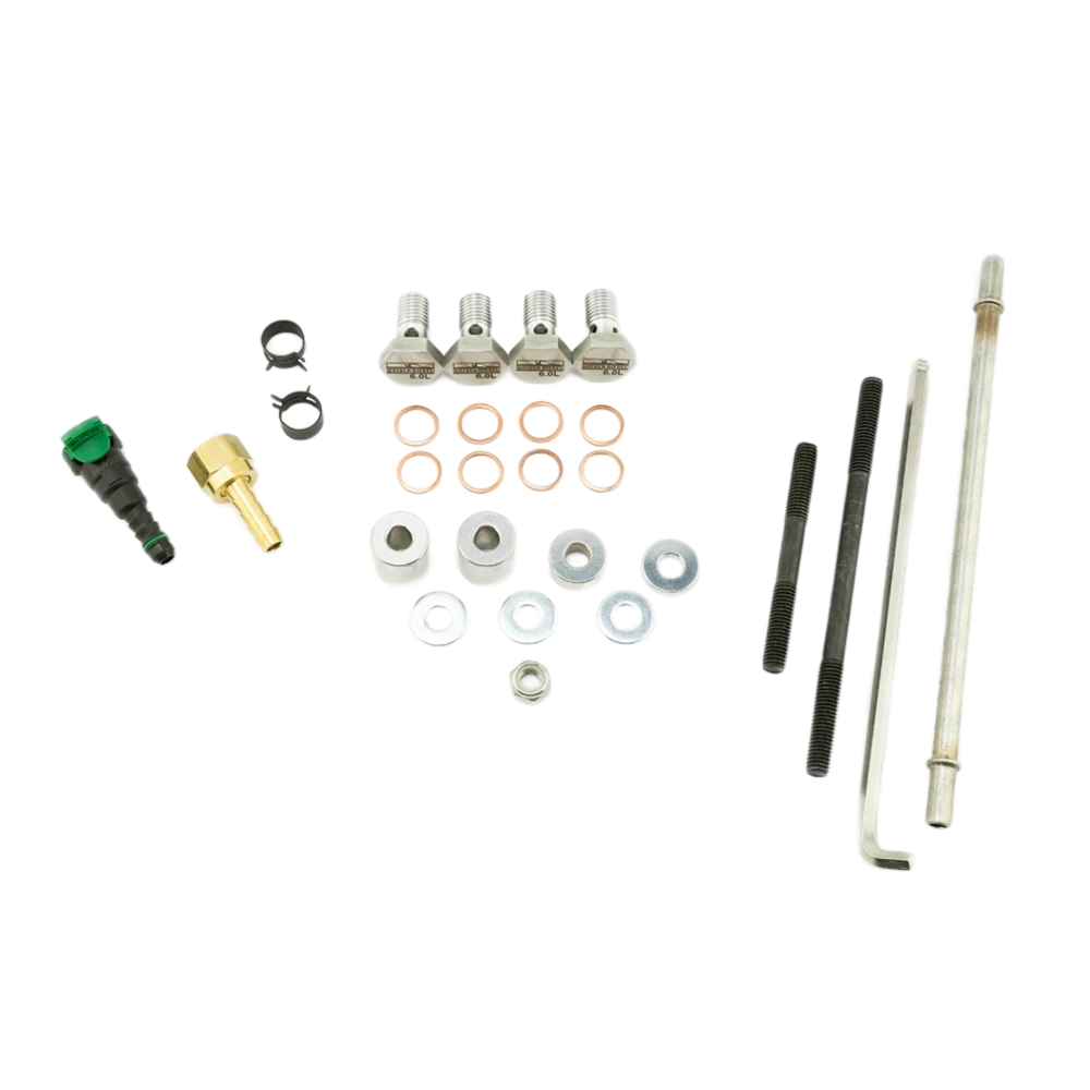 Included Hardware, Driven Diesel Fuel Bowl Delete Regulated Return Fuel System Kit for 6.0 POWERSTROKE 300457 300458 300459